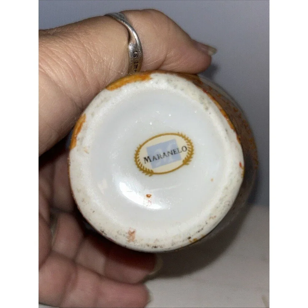 SATSUMA JAPAN VASE, Maranelo Sticker Porcelain Gilt 6